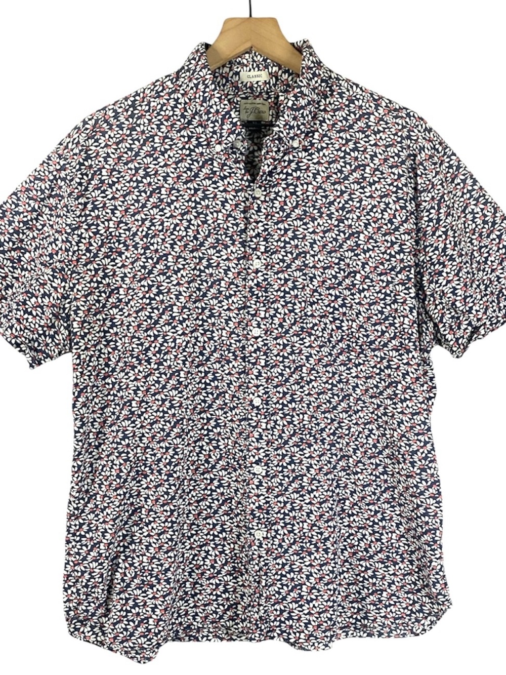 Men's J.Crew Multi-Colored Floral Print Short-Sleeve Button-Down Shirt Size XL